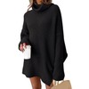 JFAN Women's Winter Dress, Long Knitted Dress, Batwing Sleeves, Knitted