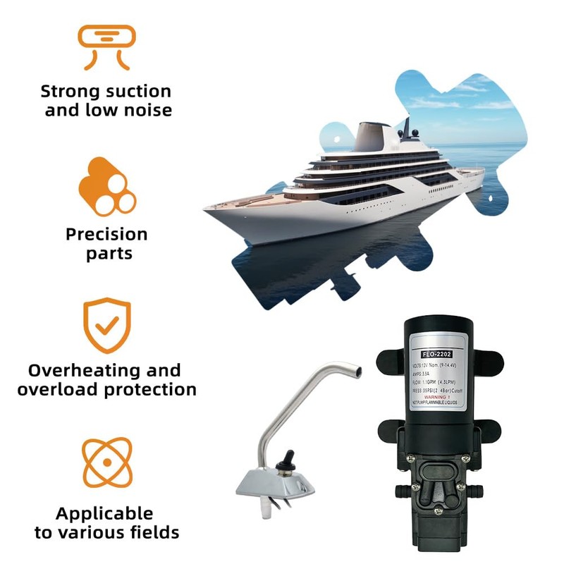 Riloer Water Pump, 12V Pump DC Self-Priming Water Pump High