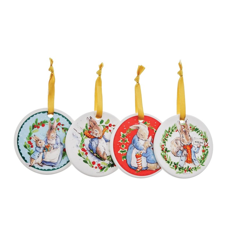 Beatrix Potter Peter Rabbit Hanging Ornament Set of 4