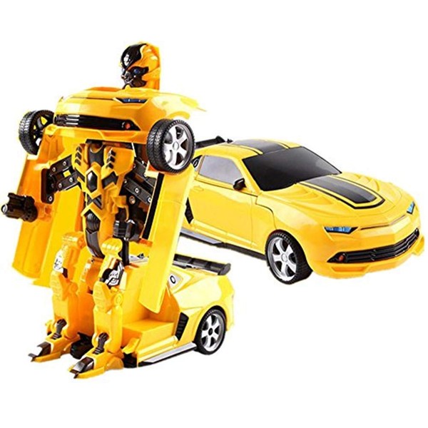 Surpass Remote Controlled Transformation Robot Shape-shift Action Figure, Remote Control Action Figure Model Car Toy for Kids, 1:14 Proportion Bumblebee (1:14 Proportion Big Size)