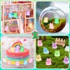 HFAYDZSW 154Pcs Luminous Mini Resin Frogs, Miniature Frog Figurines, Glow