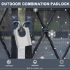 ZHEGE Outdoor Padlock Weatherproof, 4 Digit Padlocks with Code, Heavy