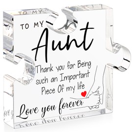 Gifts for Mom from Daughter Son - Best Mom Ever Gifts Unique Mother Birthday Acrylic Puzzle Piece Plaque Desk Decorations Present for Christmas Anniversary