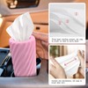 Car Tissue Holder, Refillable Round Cylinder with 3 Tissue Packs,