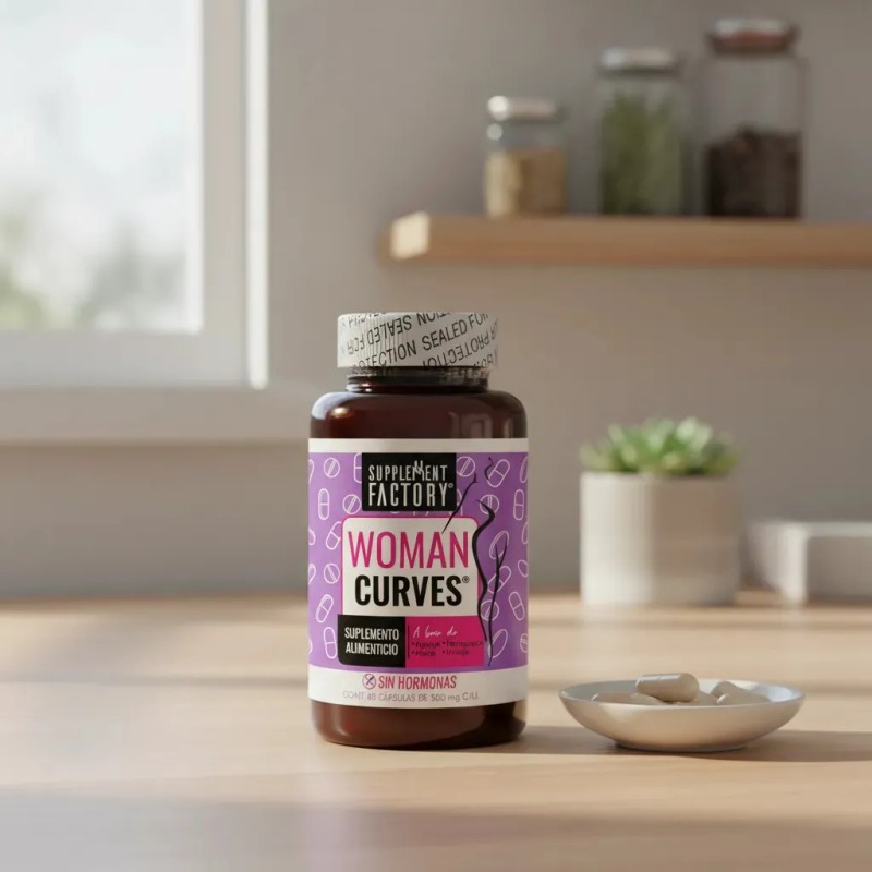 Supplement Factory Woman Curves Mejora Aumenta Busto Glúteos Cápsulas Ingredientes