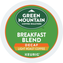 Green Mountain Coffee Roasters Breakfast Blend Decaf, Single-Serve Keurig K-Cup Pods, Light Roast Coffee, 48 Count