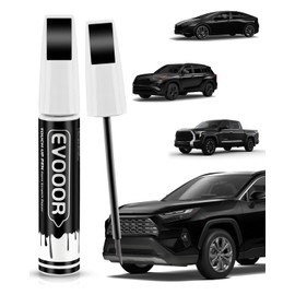 EVOOOR 218 Attitude/Midnight Black Metallic Touch Up Paint Compatible with Toyota Exact Match 2 in 1 Touch up Paint for Chips and Nicks Repair