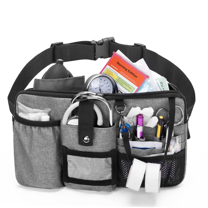 Trunab Utility Nurse Fanny Pack with 12 Essential Tool Pockets,
