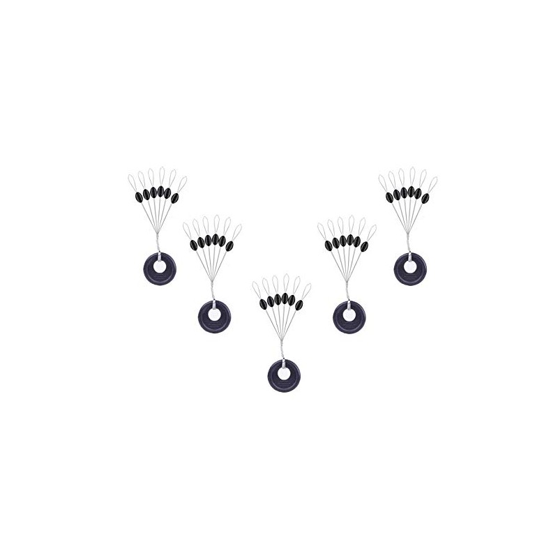 Pack of 300/600 Rubber Fishing Bobber Stoppers, 6 in 1