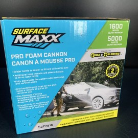 SURFACEMAXX Pro Foam Cannon 5000 MAX PSI Fully Adjustable Fan Pattern 5227916