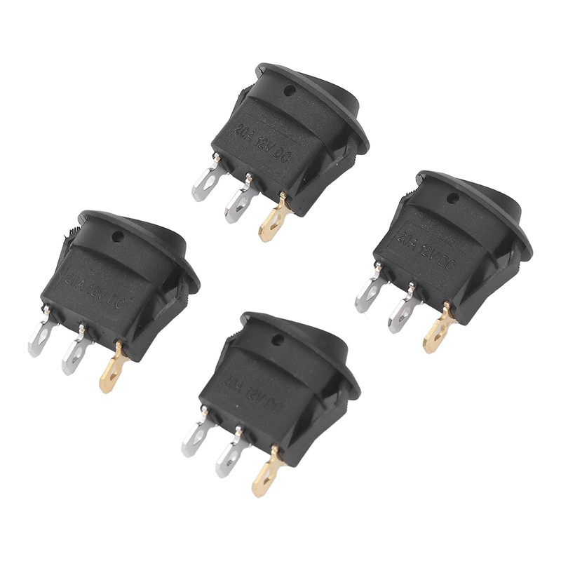 20Pcs 12V Round Rocker Switch LED Light 3 Pin 2
