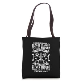 Curious Enough to Take It Apart Engineer Mechanic Tote Bag