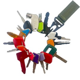 Heavy Equipment Keys Master Set, Construction Opeartors Ignition Key for Cat John Deere Komatsu Volvo Bobcat Kubota JLG JCB Hyster Yanmar Takeuchi. Machine Keys fit Forlift Excavator Tractor Lodaer