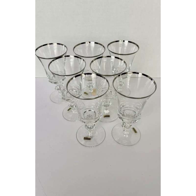 Gorham Lot Of 7 First Lady Reizart Europa Crystal Platinum