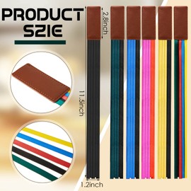 6 Pieces Bible Ribbon Bookmark Multi Ribbon Page Marker Leatherette Bookmark for Books(Classic Color)