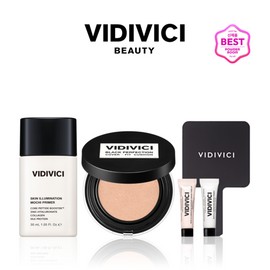 Bidi Beach [BD Beach] Black Perfection Cover Fit Cushion Original 13g + Skin Illumination Mochi Primer 30ml Set / [비디비치]블랙 퍼펙션 커버 핏 쿠션 본품 13g + 스킨 일루미네이션 모찌 프라이머 30ml 세트