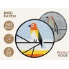 Finally Home Iron-On Patch, Colourful Bird, Natural Iron-On Patch, Birds