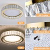 Suenigle Modern K9 Crystal Dimmable LED Flush Mount Ceiling Light,15