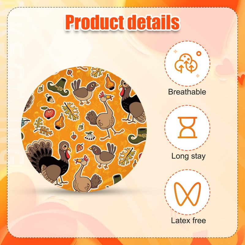 25pcs Sensor Covers, CGM Sensor Patch Sticker Thanksgiving Style Sensor