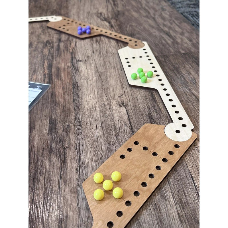 WoodenEssence CO 2-8 Player Pegs and Jokers or Marbles NEW