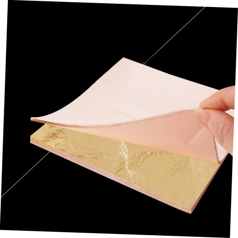 COLLBATH Foil Paper 100pcs Imitation Leaf Sheets Decorative Foil for