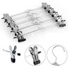 WYCTIN Metal Skirt/Trouser Hangers with 2 Adjustable Clips 12 Pack