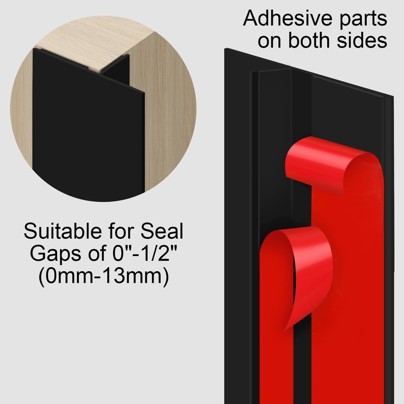 T-Shaped Silicone Seal Strip for Door & Windows Gaps, Weather