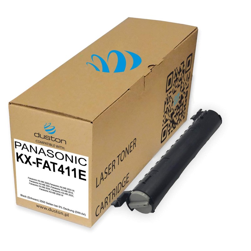 duston KXFAT411E, KX-FAT411E Black Toner Compatible with Panasonic KXMB2000 2010