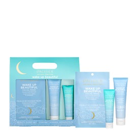 Pacifica Beauty | Wake Up Beautiful Beauty Sleep Set | Trial + Value Kit | 3-Piece Skin Care Gift Set | Travel Friendly | Face Wash/Cleanser, Overnight Retinoid Moisturizer, Face Sheet Mask | Vegan