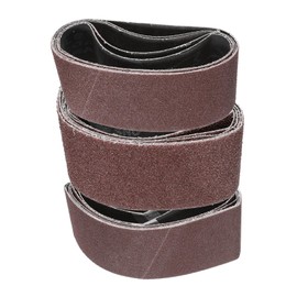 sourcing map 15pcs 2.5 x 14" Sanding Belts 5pcs Each of 40/60/80 Grit Aluminium Oxide Flush Joint Belt Sander Paper for Metal Woodworking Automotive Repair