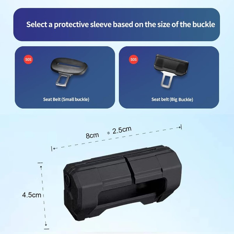 GODTERA Car Universal Seat Belt Clips Cover,Seat Belt Buckle Protector