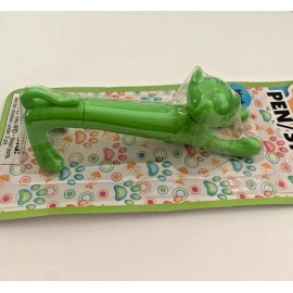 Unbranded Green Cat Themed Ball Point Pen - Black Ink