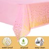 4 Pack Disposable Plastic Tablecloth, Gold Stamping Dot Rectangular Table