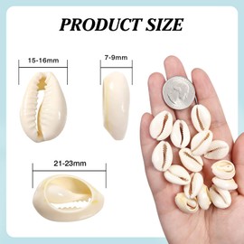 TOAOB Pack of 200 Natural Shell Beads with Hole for Threading Beige Spiral Cauri Shells 20 to 23 mm Craft Shells for DIY Jewellery Making or Deco Crafts
