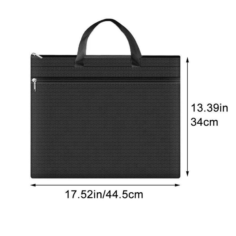 Sarini A3 Portable Document Bag Zippered A3 Oxford Fabric Waterproof
