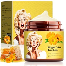 Sebo de Res para la Cara,Sebo de Res Crema Batido con Miel,Crema de Sebo de Res y Miel,Manteca Facial y Corporal para Piel MuySeca. (1)