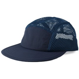 Laquest Men's Mesh Cap, Jet Cap, 5 Panels, Lightweight, Spring, Summer, Solid Color, navy
