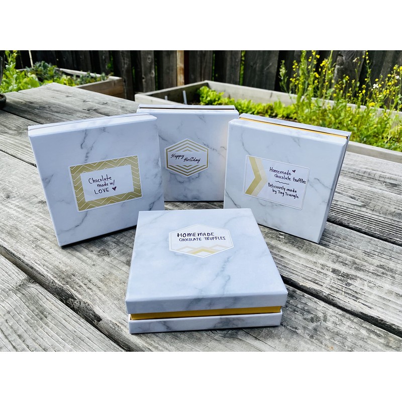 Tiny Triangle Truffle Boxes -Empty chocolate box with 9-piece Plastic