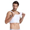 BaronHong Men's Body Shaper Chest Binder Flat Compression 3 Rows