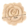 F Fityle 4Pcs Wood Carved Applique Onlay Rose Flower Carving
