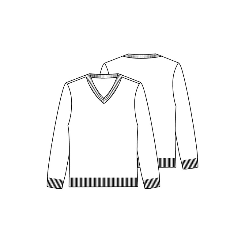 CLASSROOM Big Boys' Uniform Long Sleeve V-Neck Sweater, Burgundy, Medium