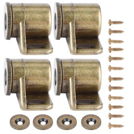 4Pcs Door Magnetic Latch Catch, Vintage Zinc Alloy Cabinet Door Magnets Hardware Fittings for Kitchen Cabinet Cupboard (Antique Brass)