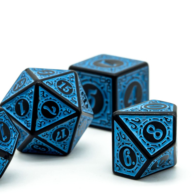Cusdie 7Pcs/Set DND Dice Set D&D Polyhedral Dice for TTRPG