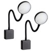 SEBSON LED Socket Lamp Dimmable Black - Set of 2