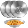 Toyosport 4 Pcs Stainless Steel Dinner Plates, 8.3 in, Salad