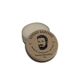 Beard & Mustache Balm Hand Crafted Beard Care by Lusso Sapone - Size: 1 oz, Scent: Orange Cream