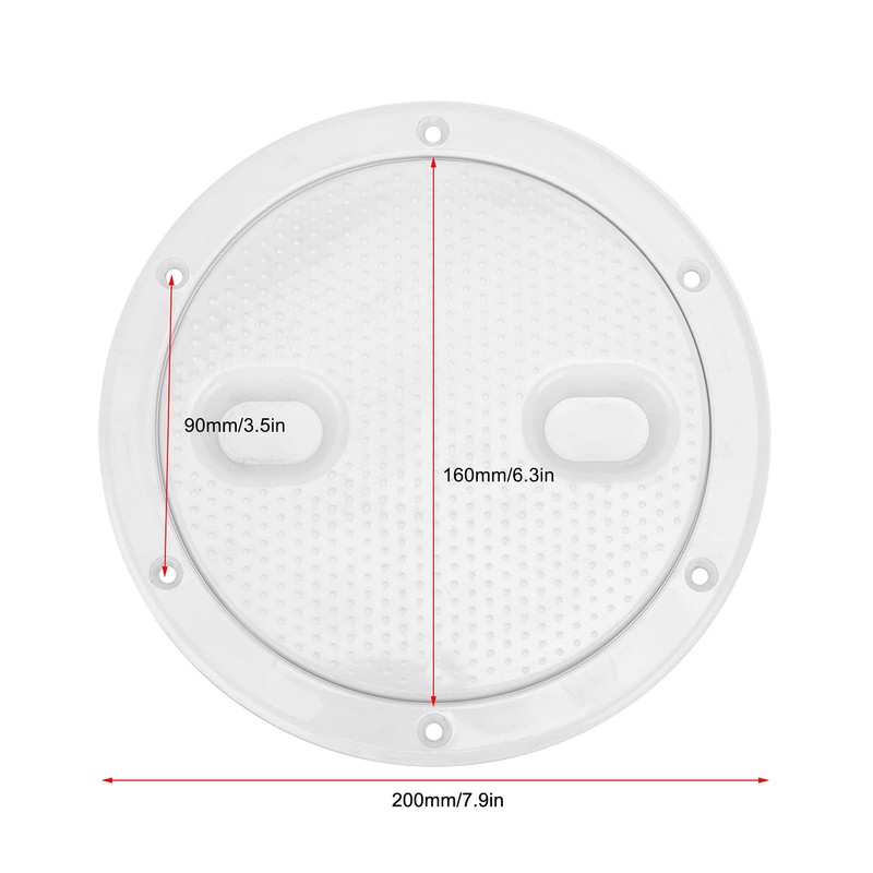 Deck Plate, 6in Deck Plate Inspection Hatch Cover Round White