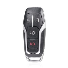 MACHSWON Smart Black 4 Buttons Car Key Fob Shell Remote Control Keys Case Keyless Entry Housing Replacement for Ford Explorer 2016-2017