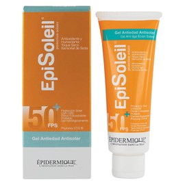EPISOLEIL - Gel Antiedad Antisolar FPS 50+ – Protector Solar Facial Libre de Grasa, Antioxidante, y Renovador Celular de Uso – 70g - 70g...