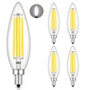 CRLight 8W 4000K LED Candelabra Bulb Daylight White, 80W Equivalent